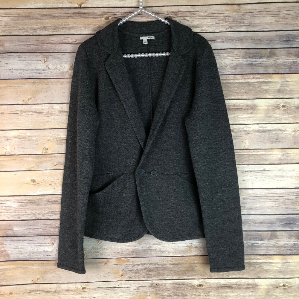 Nordstrom Halogen Luxe Grey Blazer Size Large